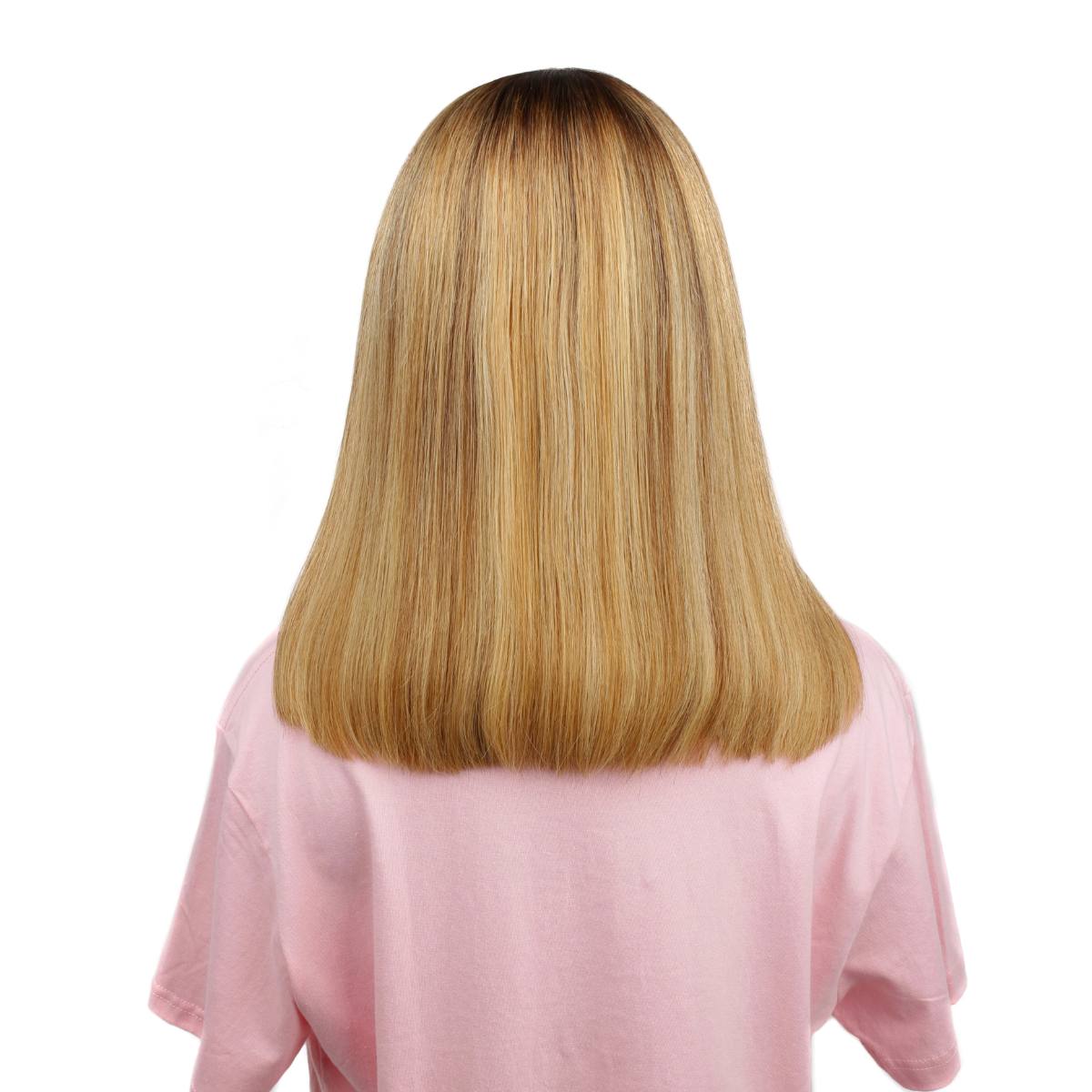 Dark Root Highlight 5x5 Bob Back