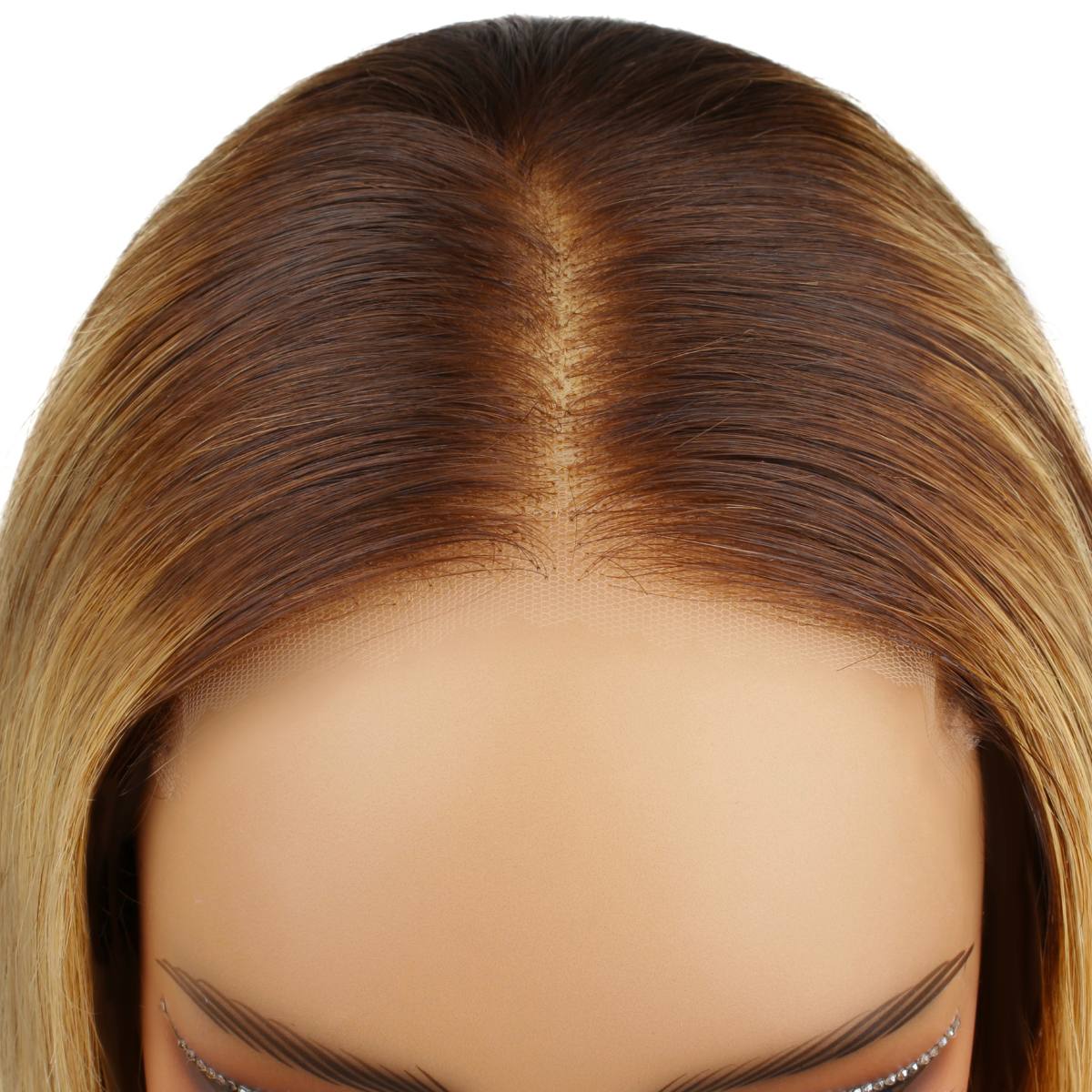 Dark Root Highlight 5x5 Bob Lace
