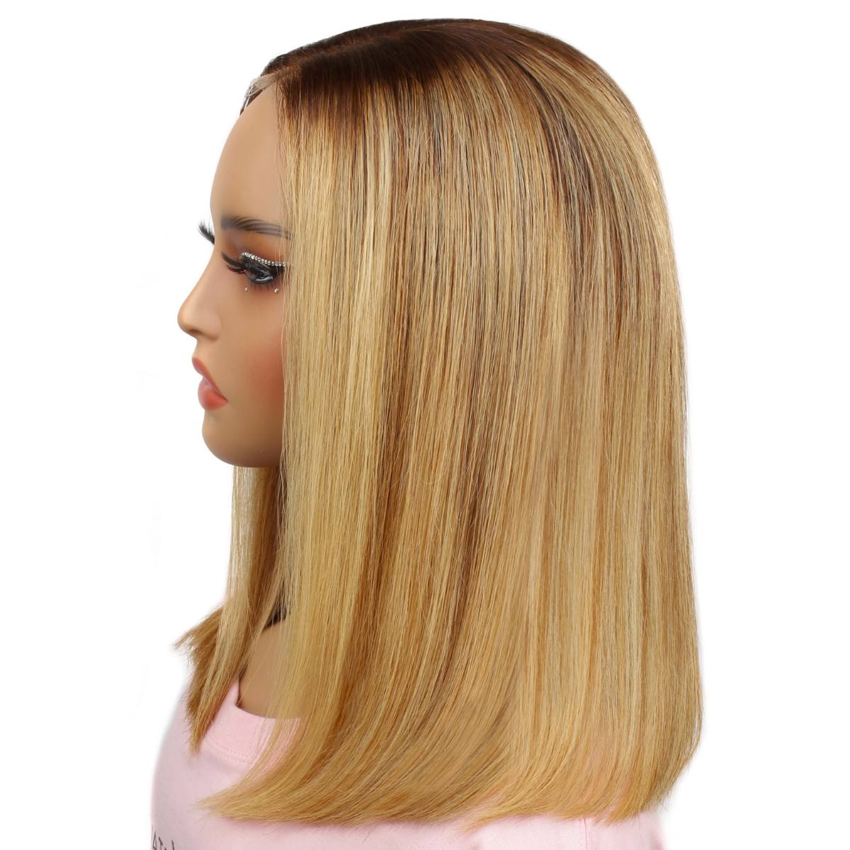 Dark Root Highlight 5x5 Bob Side