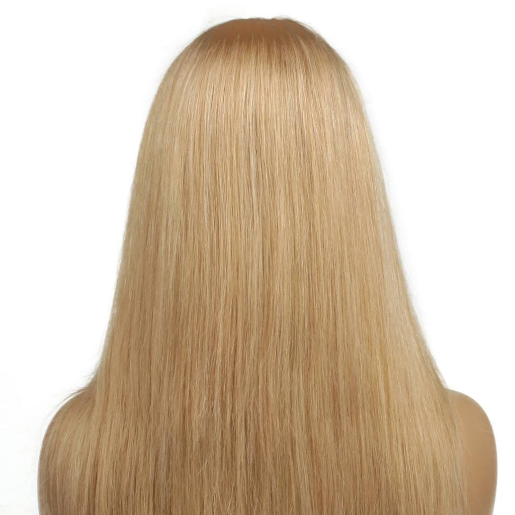 Dark Blonde Straight 100% Human Hair Capless Bang Wig - Private Label