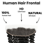Deep Wave 13x4 HD Lace Human Hair Frontal - Private Label
