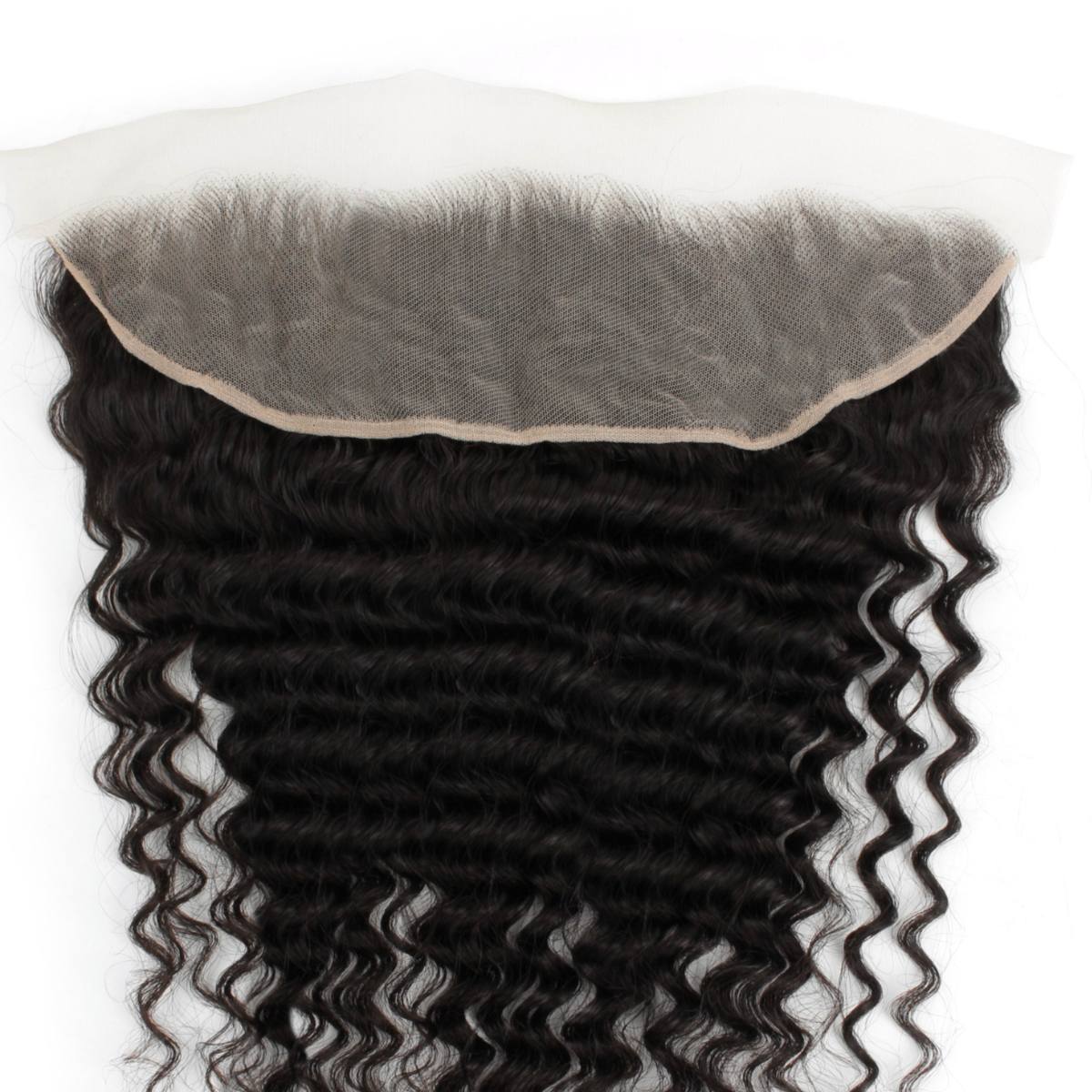 Deep Wave 13x4 Transparent Lace Human Hair Frontal - Private Label