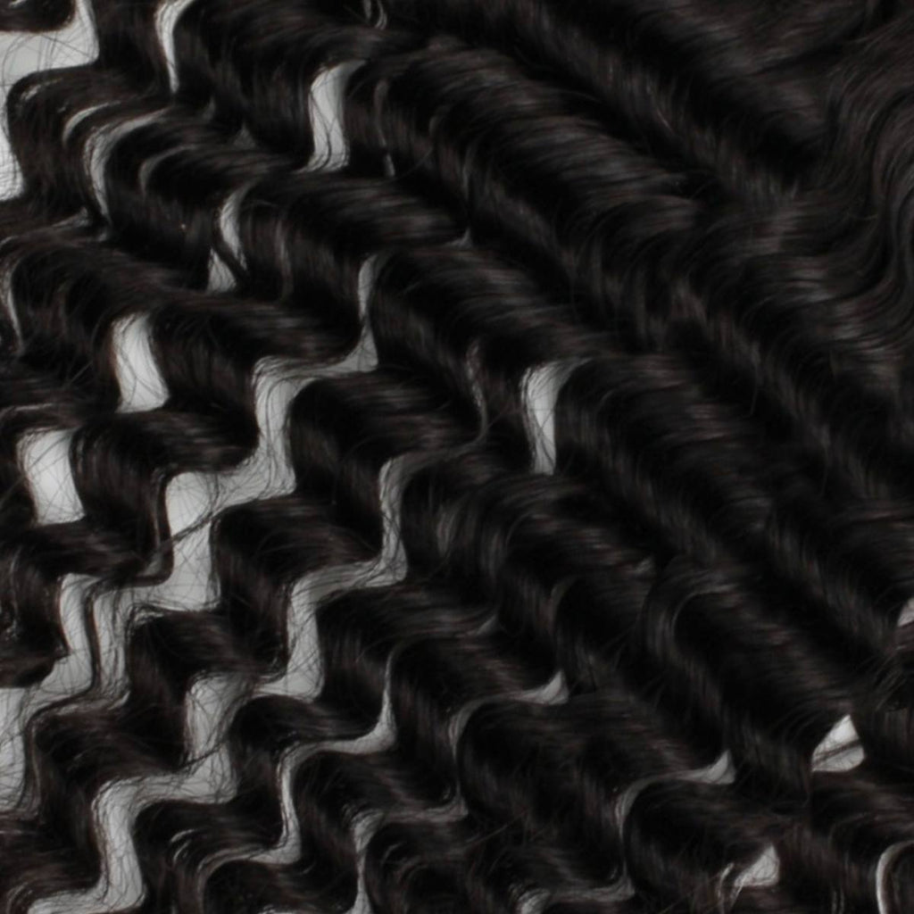 Deep Wave 13x4 Transparent Lace Human Hair Frontal - Private Label