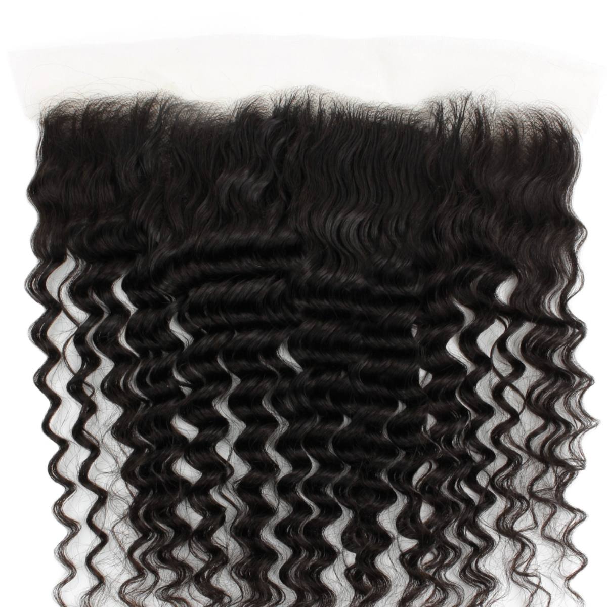 Deep Wave 13x4 Transparent Lace Human Hair Frontal - Private Label