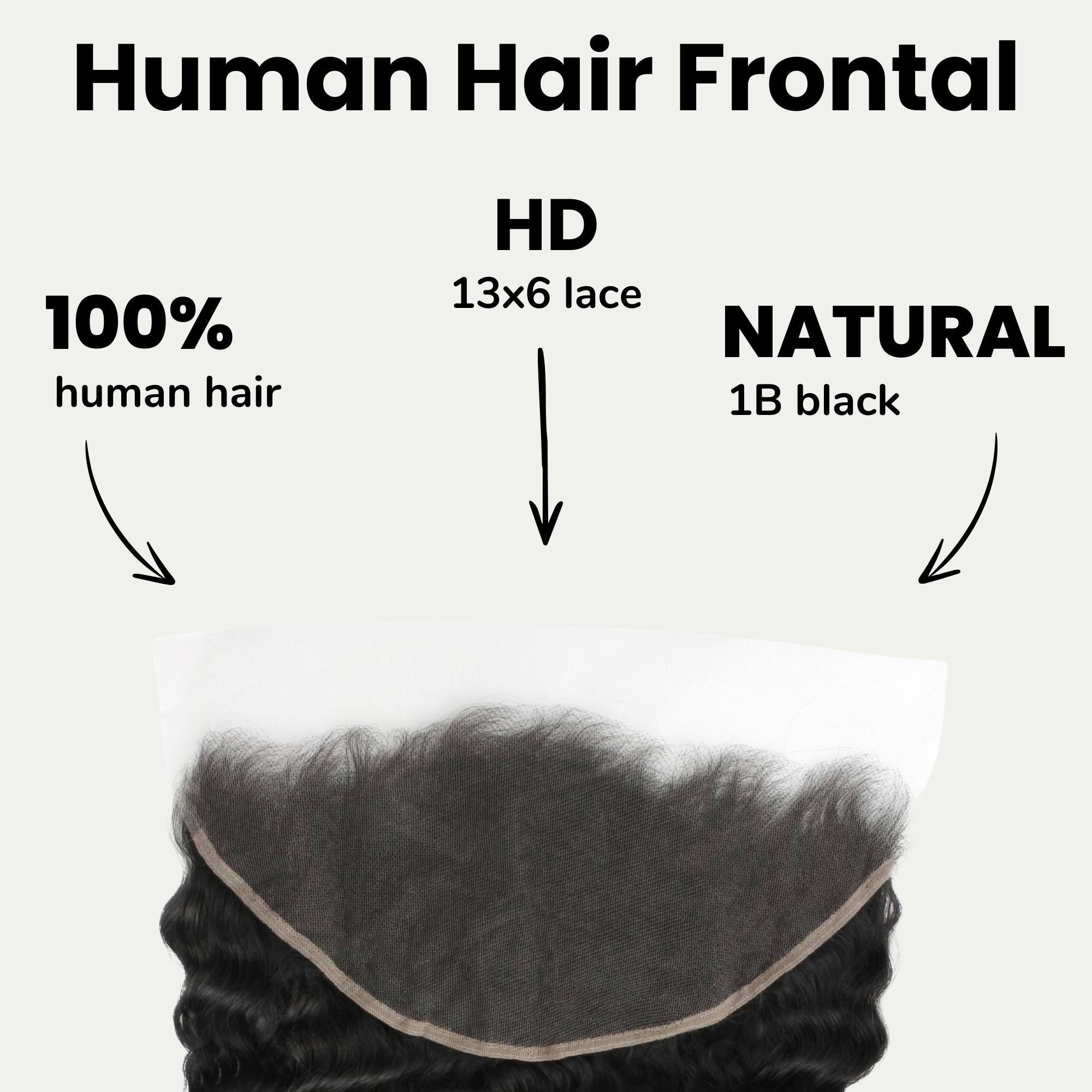 Deep Wave 13x6 HD Lace Human Hair Frontal - Private Label