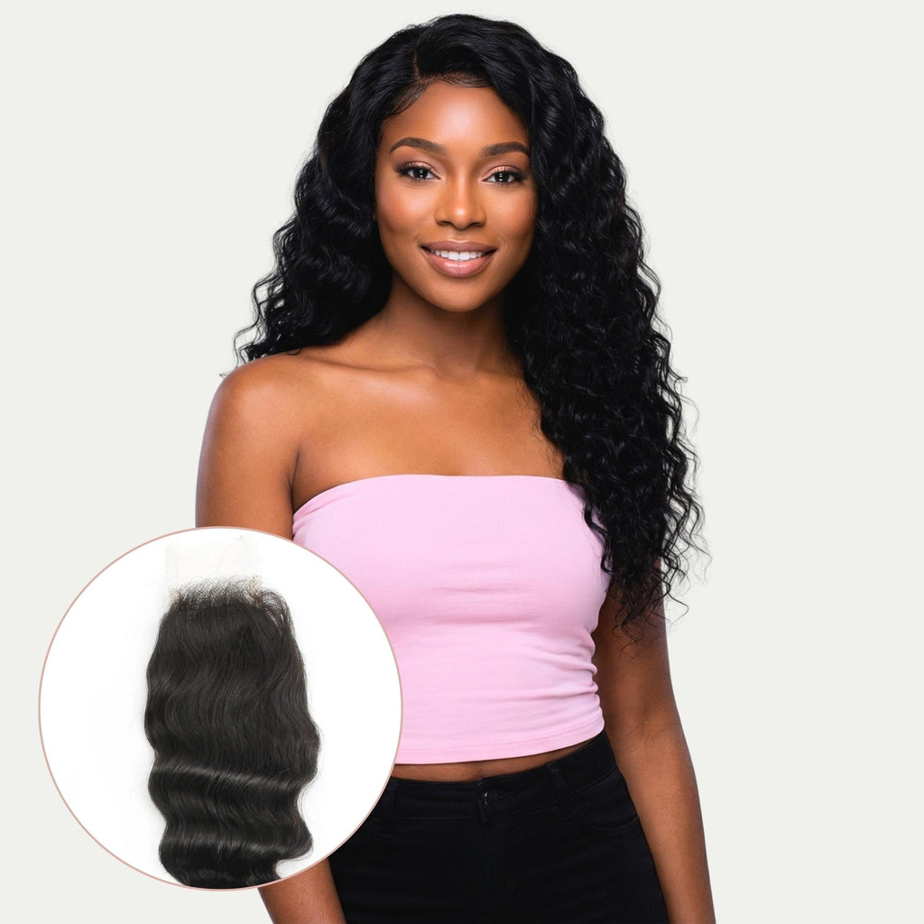 Deep Wave 2x6 HD Lace Human Hair Closure - Private Label