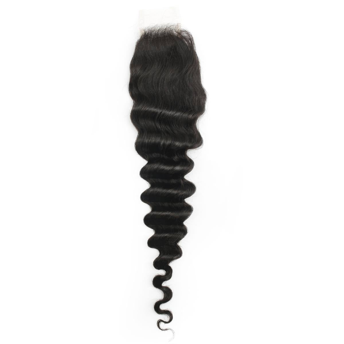 Deep Wave 2x6 Transparent Lace Human Hair Closure - Private Label