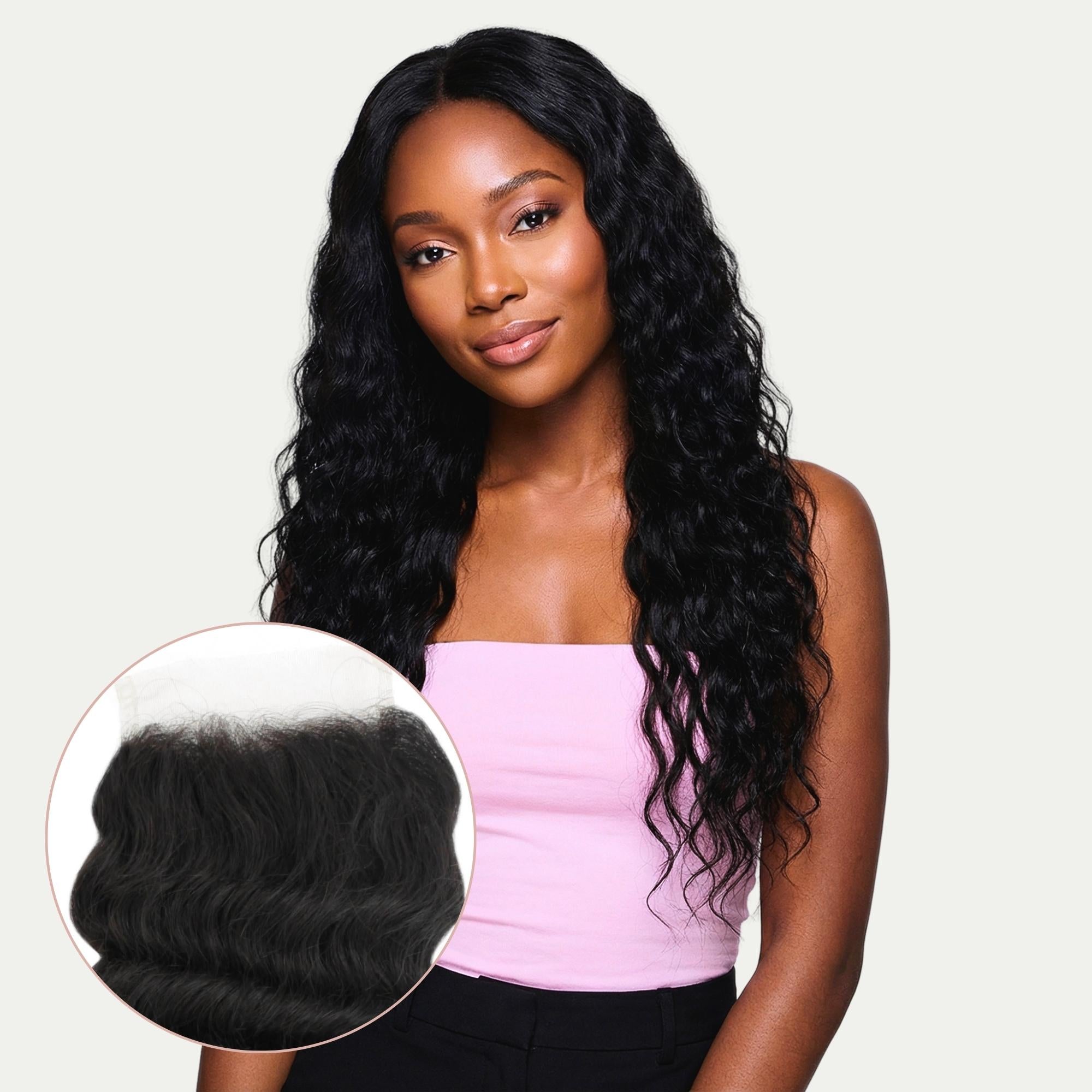Deep Wave 4x4 Transparent Lace Human Hair Closure - Private Label