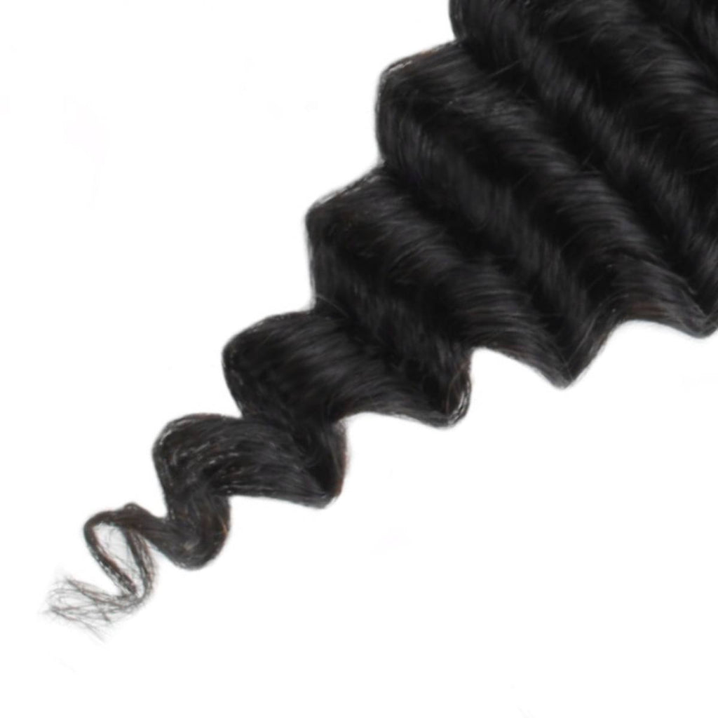 Deep Wave 5x5 Transparent Lace Human Hair Closure - Private Label