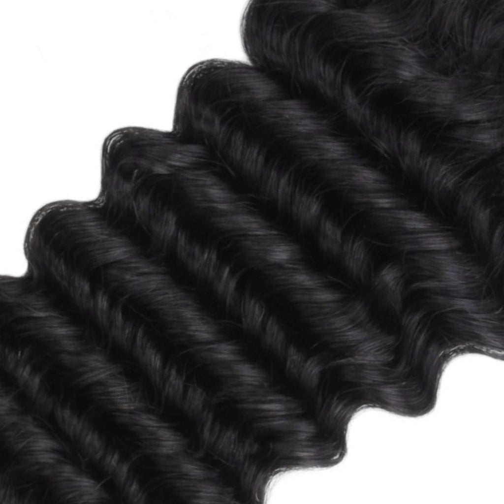 Deep Wave 5x5 Transparent Lace Human Hair Closure - Private Label