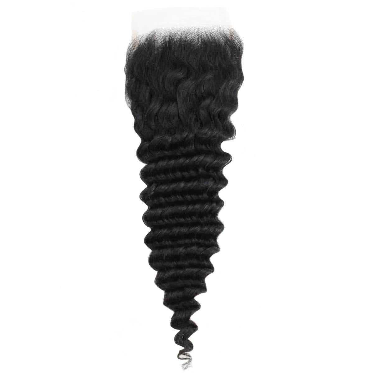 Deep Wave 5x5 Transparent Lace Human Hair Closure - Private Label