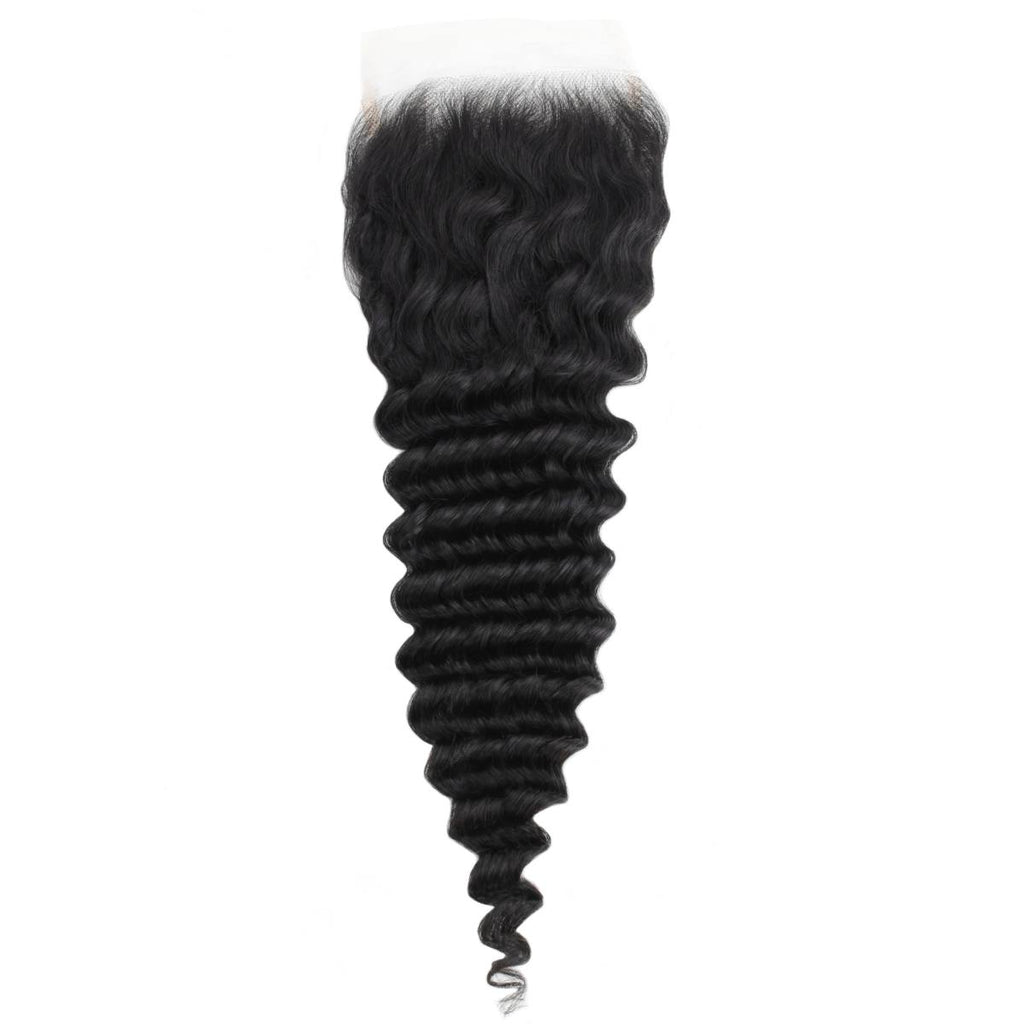 Deep Wave 5x5 Transparent Lace Human Hair Closure - Private Label