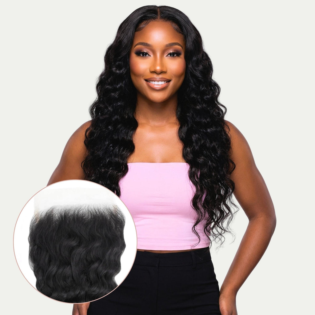 Deep Wave 5x5 Transparent Lace Human Hair Closure - Private Label