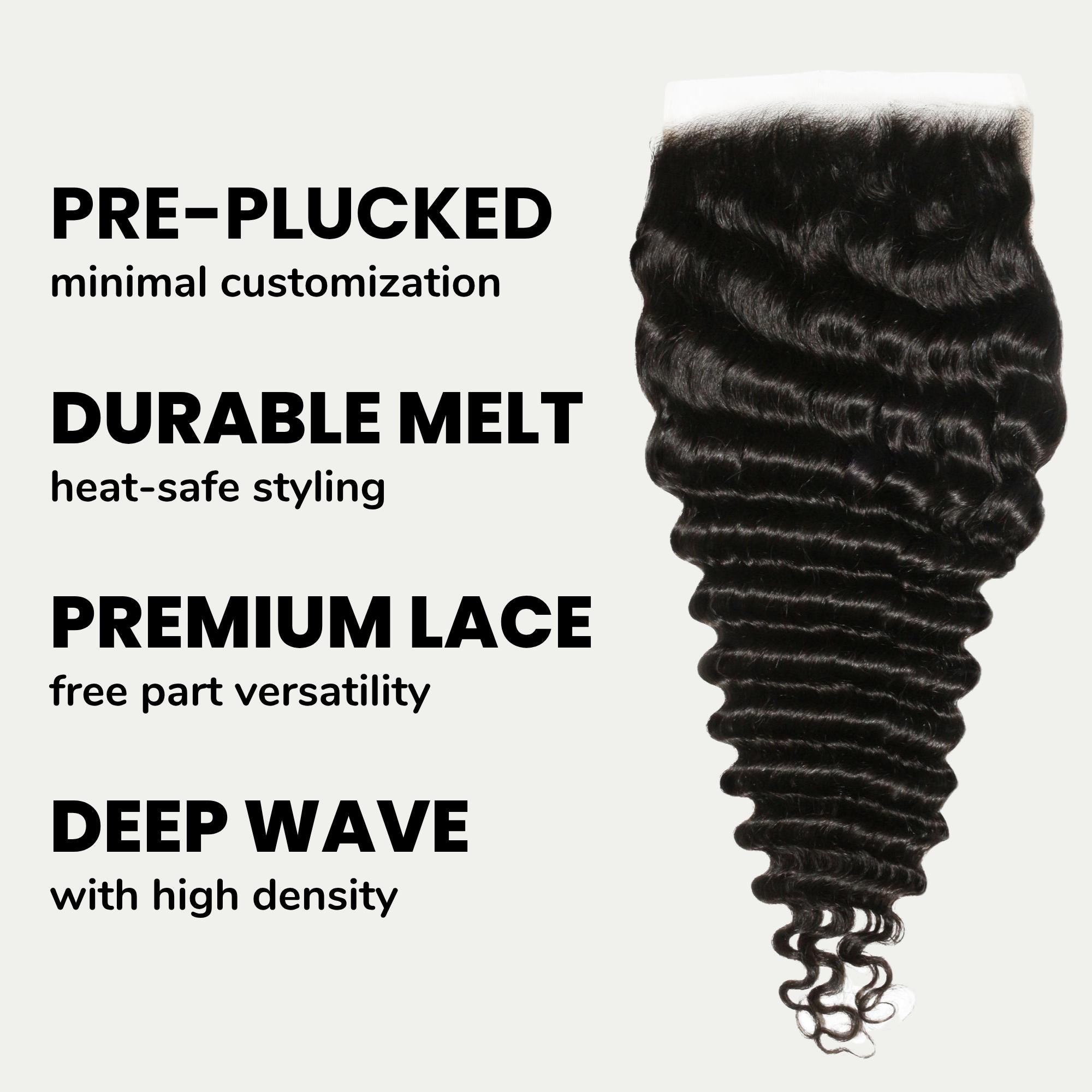 LUNA SEA タワレコ　ベア Deep Wave 7x7 HD Lace Human Hair Closure – Private Label
