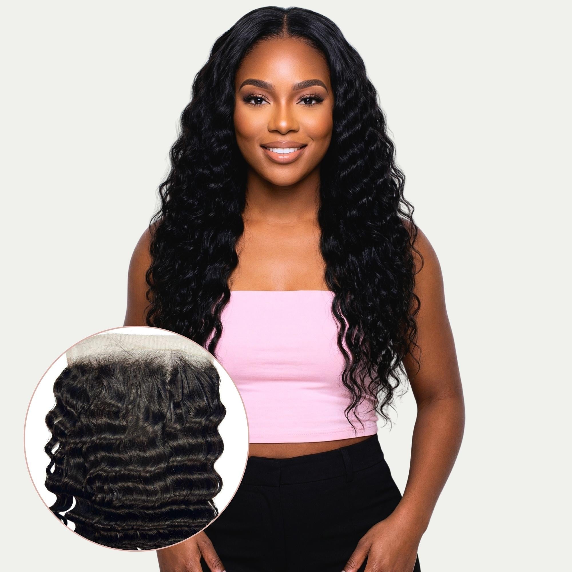 Deep Wave 7x7 HD Lace Human Hair Closure - Private Label