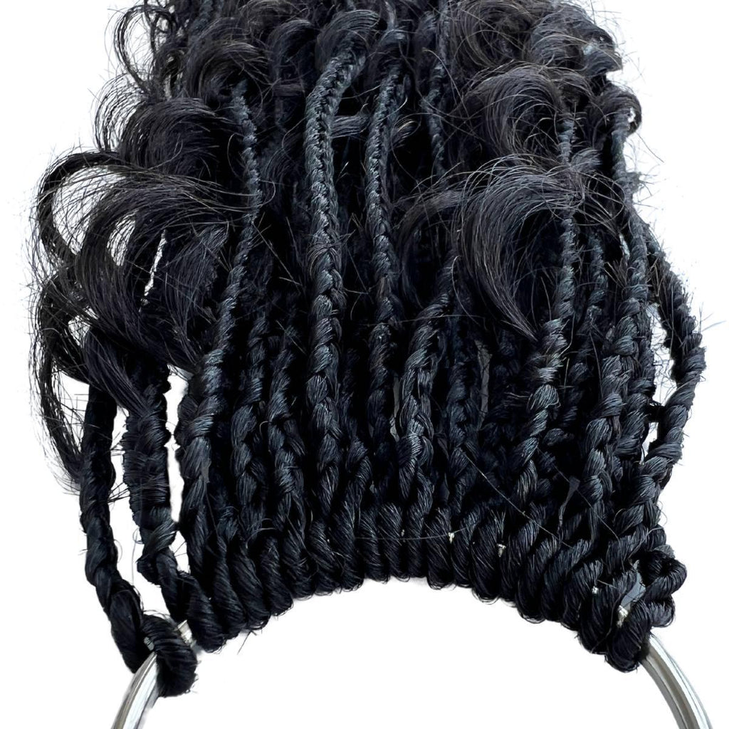 Deep Wave Boho Box Braids with Human Hair Crochet Curls - Private Label