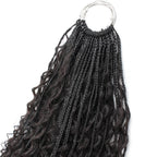 Deep Wave Boho Box Braids with Human Hair Crochet Curls - Private Label
