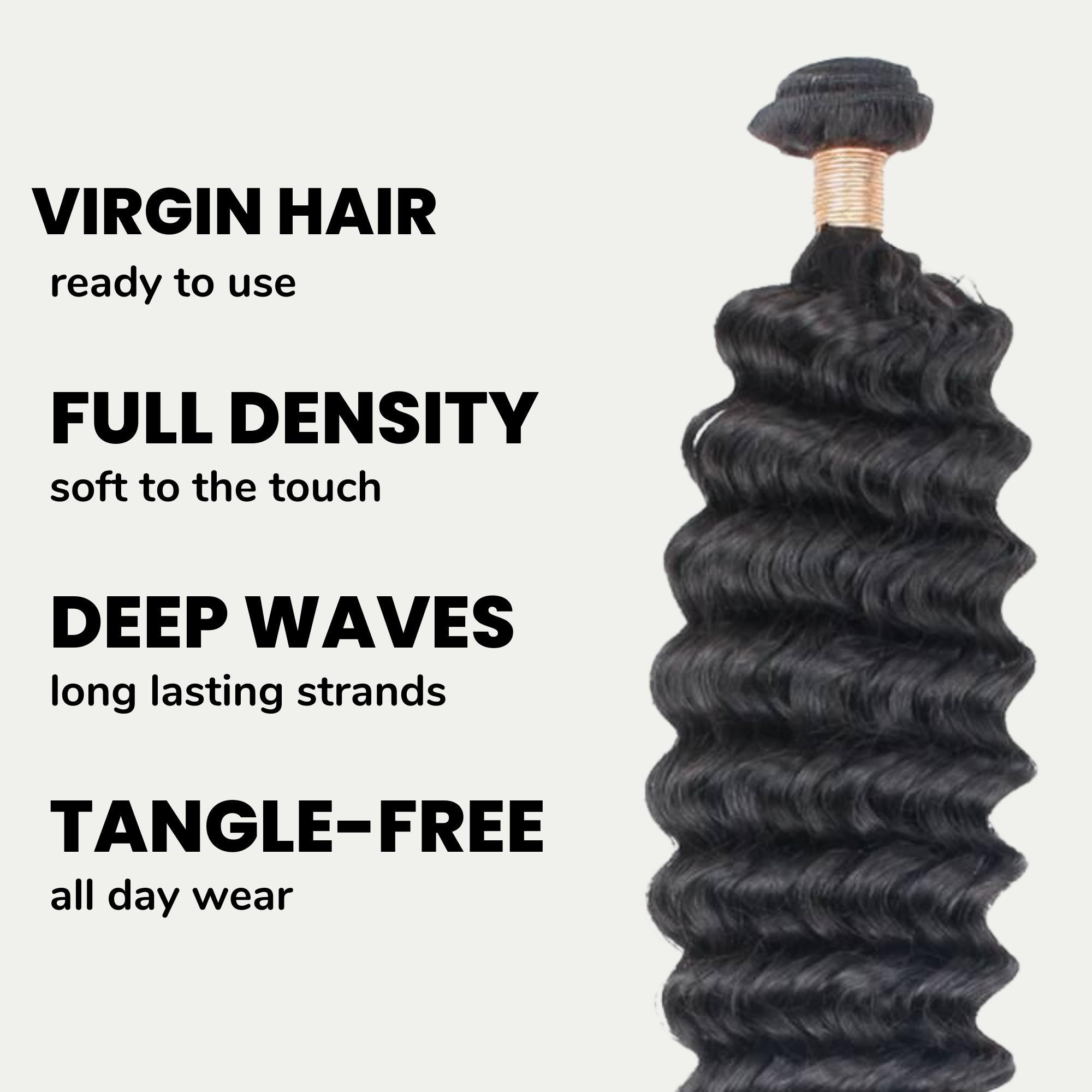 Deep Wave 100% Human Hair Bundles - Private Label