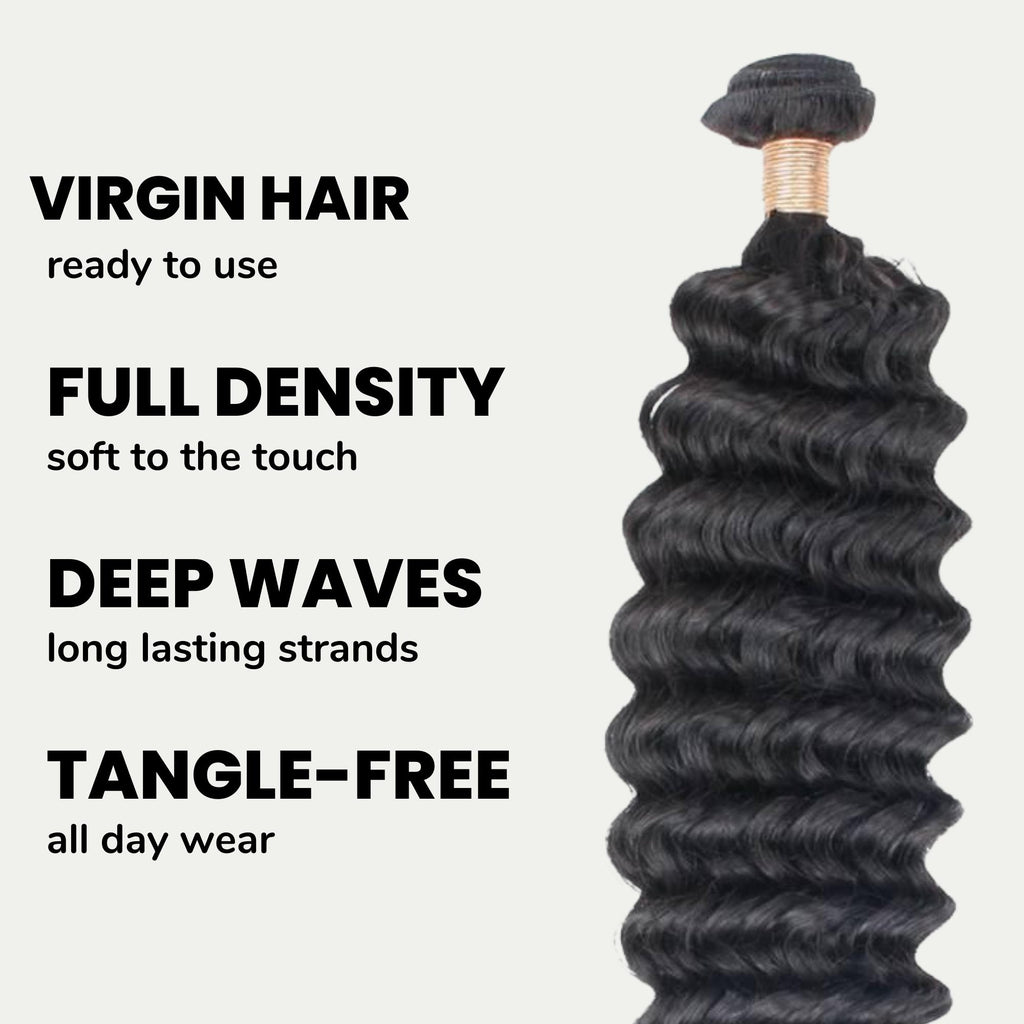 Deep Wave 100% Human Hair Bundles - Private Label