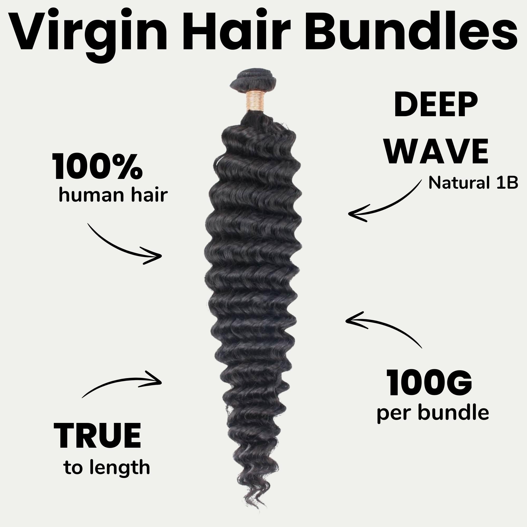 Deep Wave 100% Human Hair Bundles - Private Label