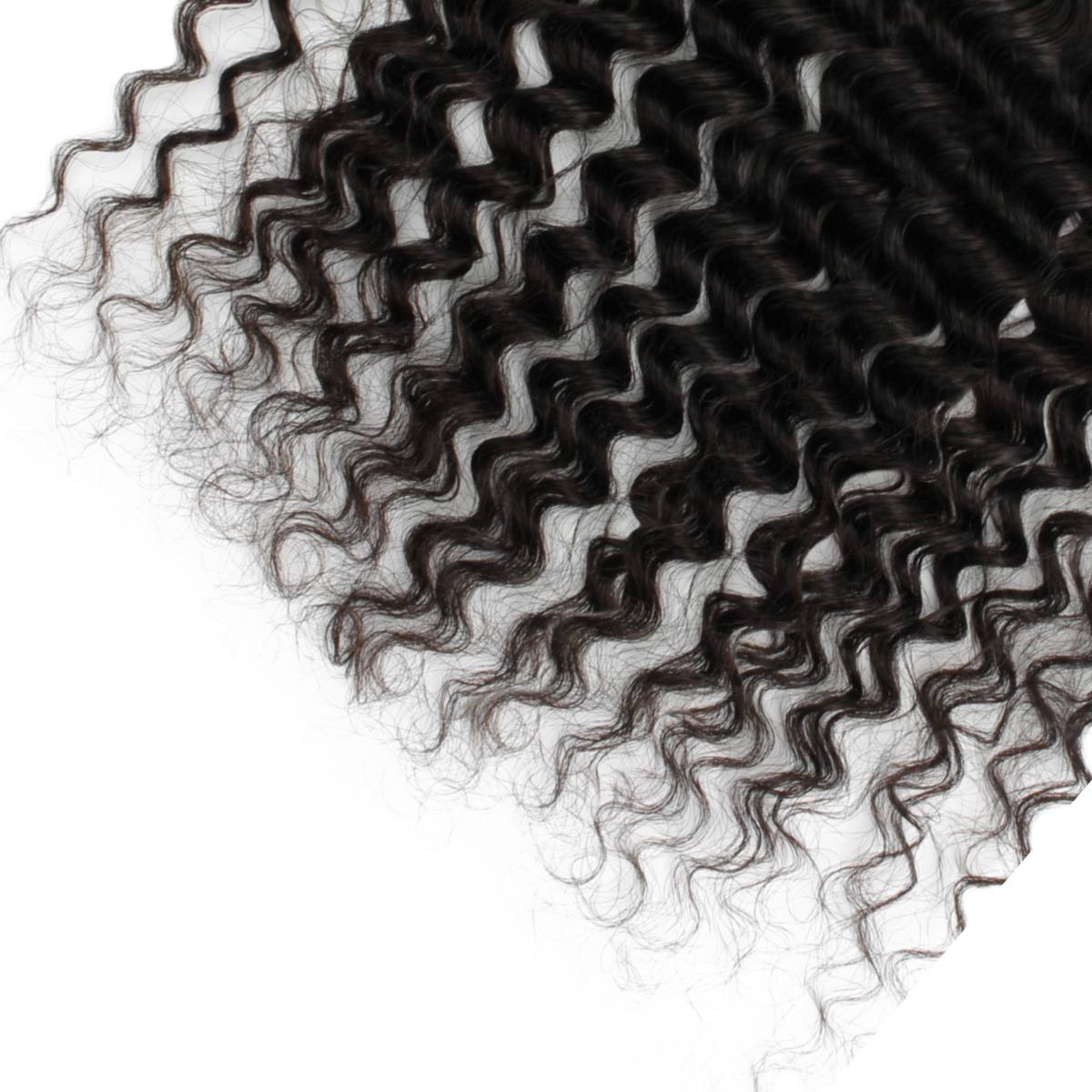 Deep Wave 13x4 Transparent Lace Human Hair Frontal - Private Label