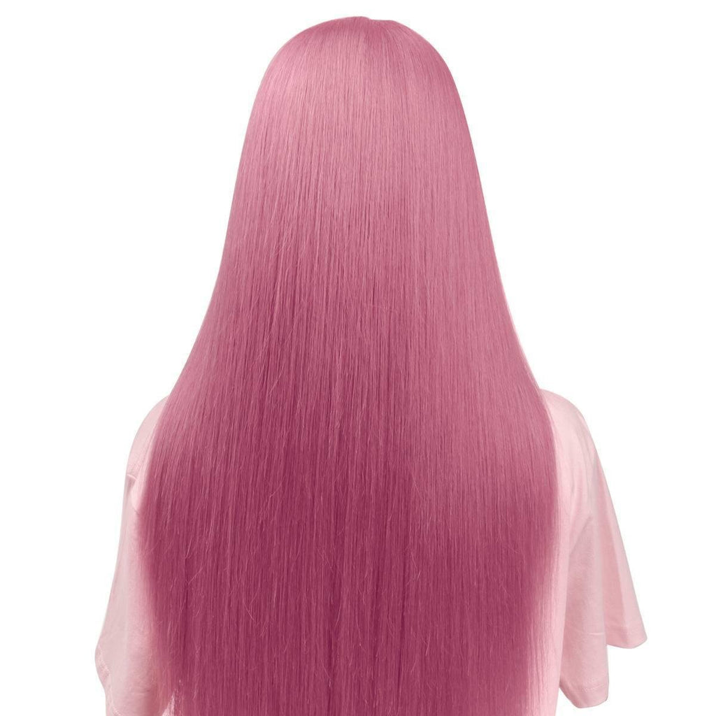 Fuchsia Straight 13x4 Transparent Lace Front Wig - Private Label