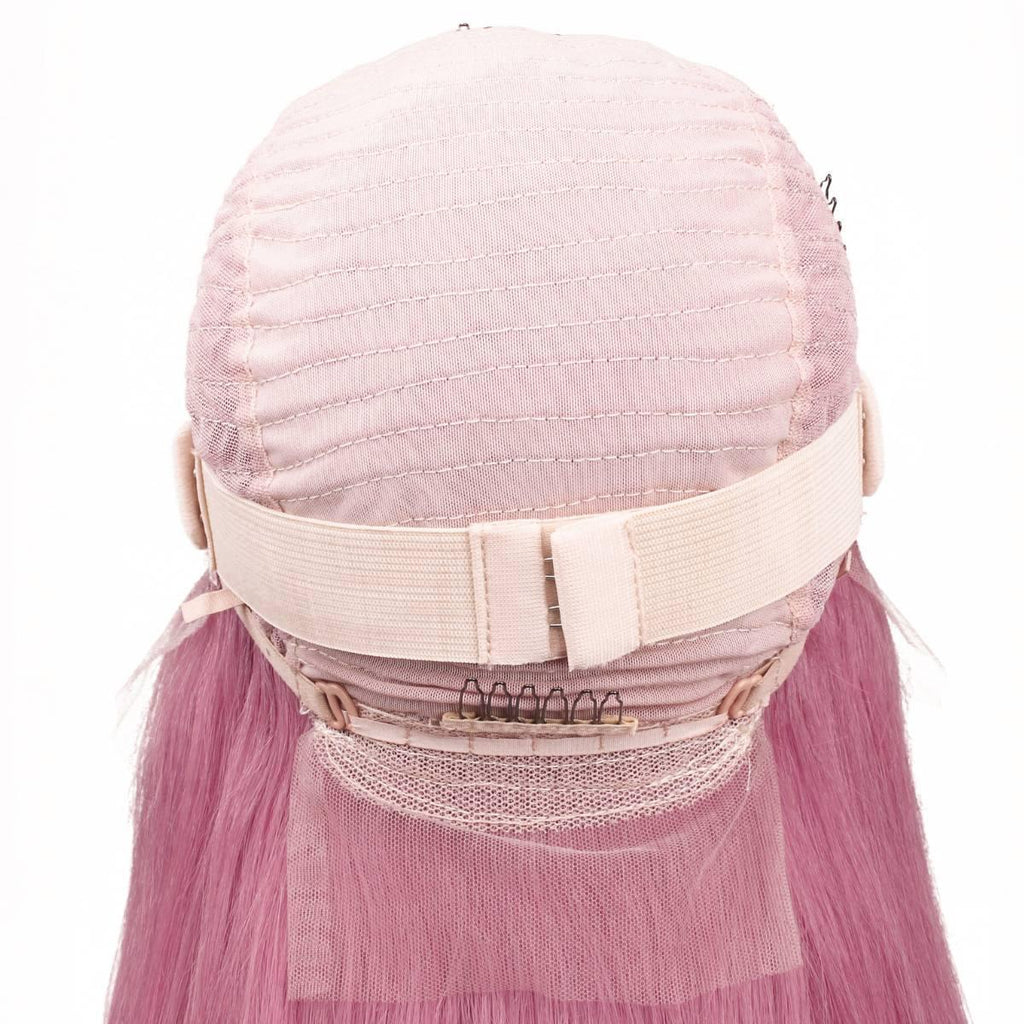 Fuchsia Straight 13x4 Transparent Lace Front Wig - Private Label