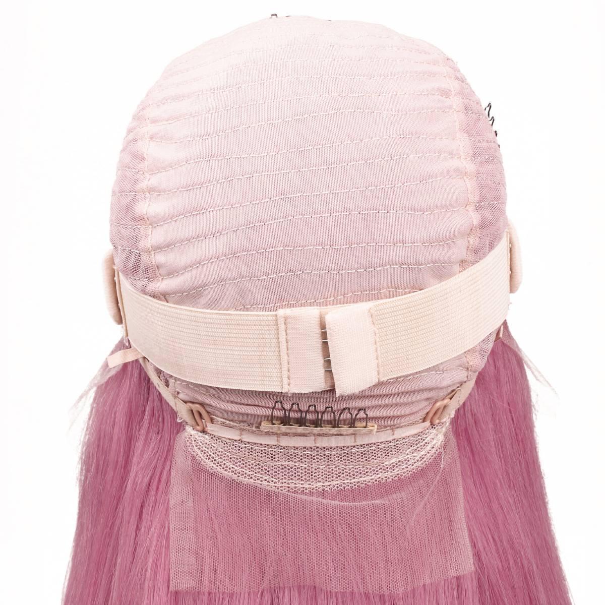 Fuchsia Straight 13x4 Transparent Lace Front Wig - Private Label