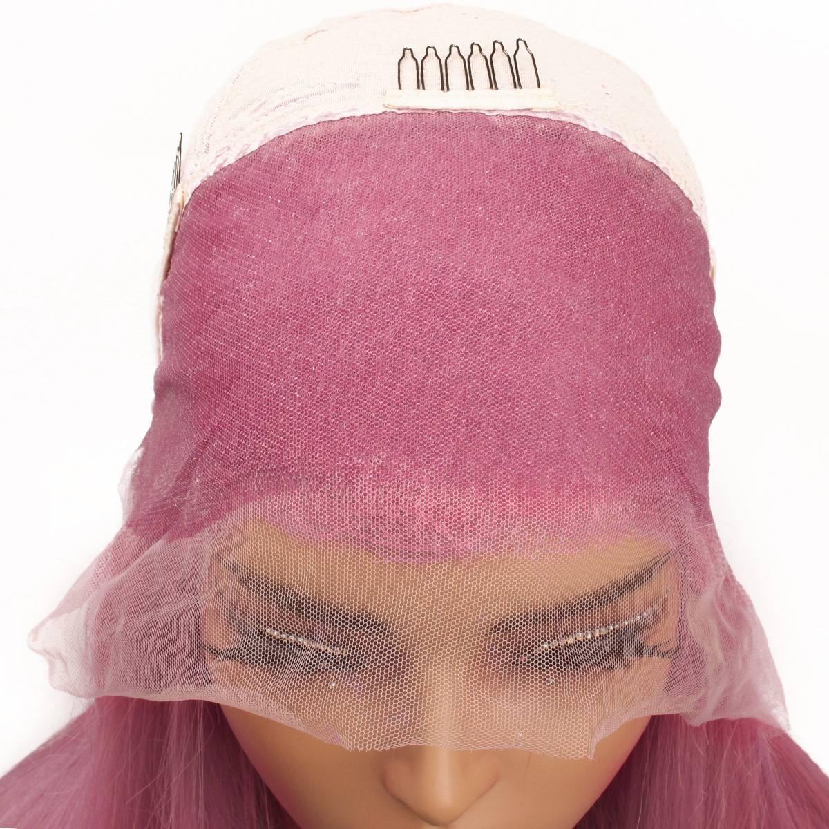 Fuchsia Straight 13x4 Transparent Lace Front Wig