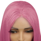Fuchsia Straight 13x4 Transparent Lace Front Wig - Private Label