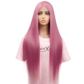 Fuchsia Straight 13x4 Transparent Lace Front Wig - Private Label