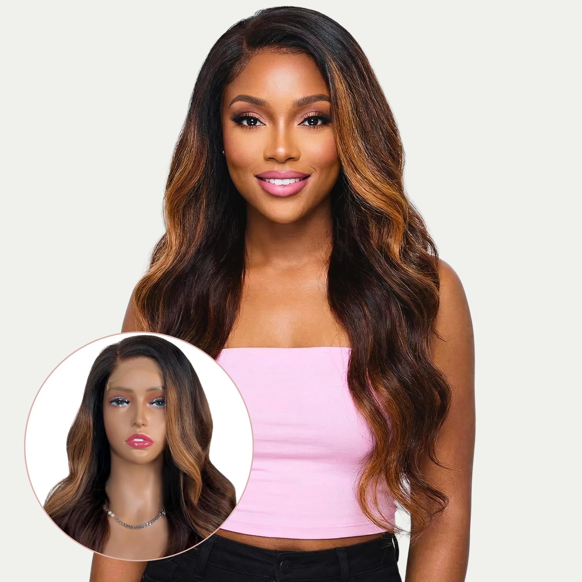 Giselle Glueless 5x5 HD Lace Professionally Colored 100% Human Hair Closure Wig - Private Label