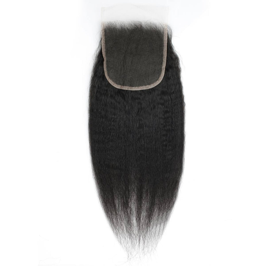 Kinky Straight 5x5 HD Lace Human Hair Closure - Private Label