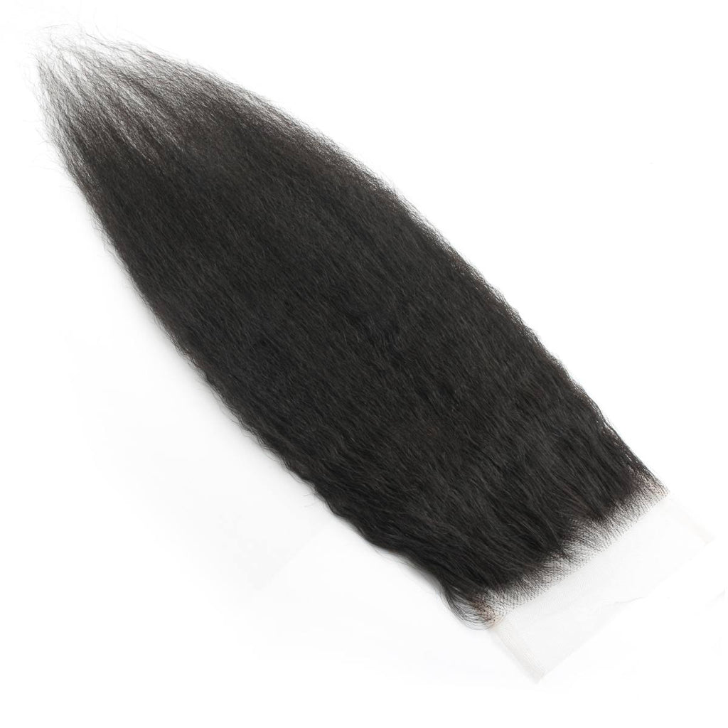 Kinky Straight 5x5 HD Lace Human Hair Closure - Private Label