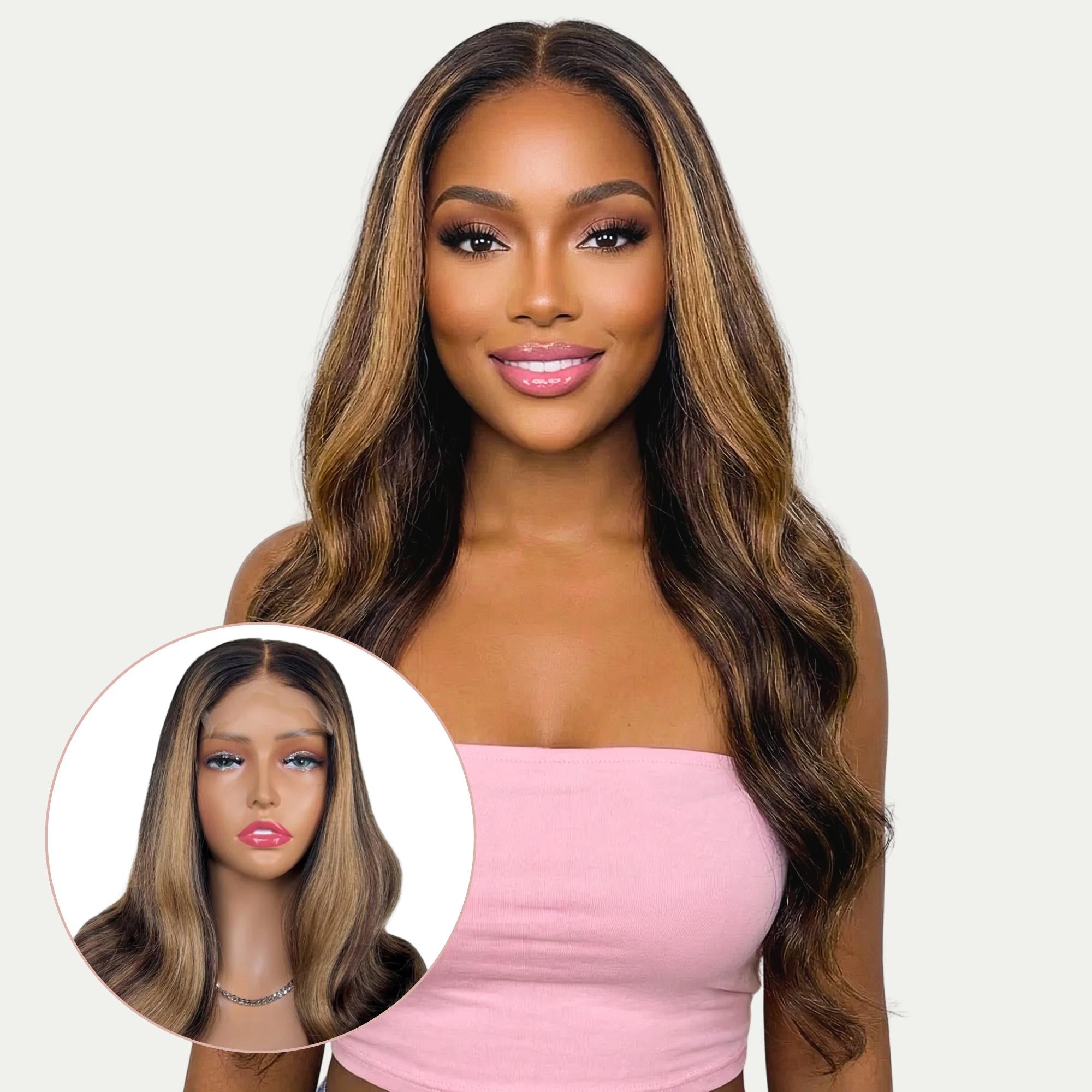 Harper Glueless 5x5 HD Lace Professionally Colored 100% Human Hair Closure Wig - Private Label