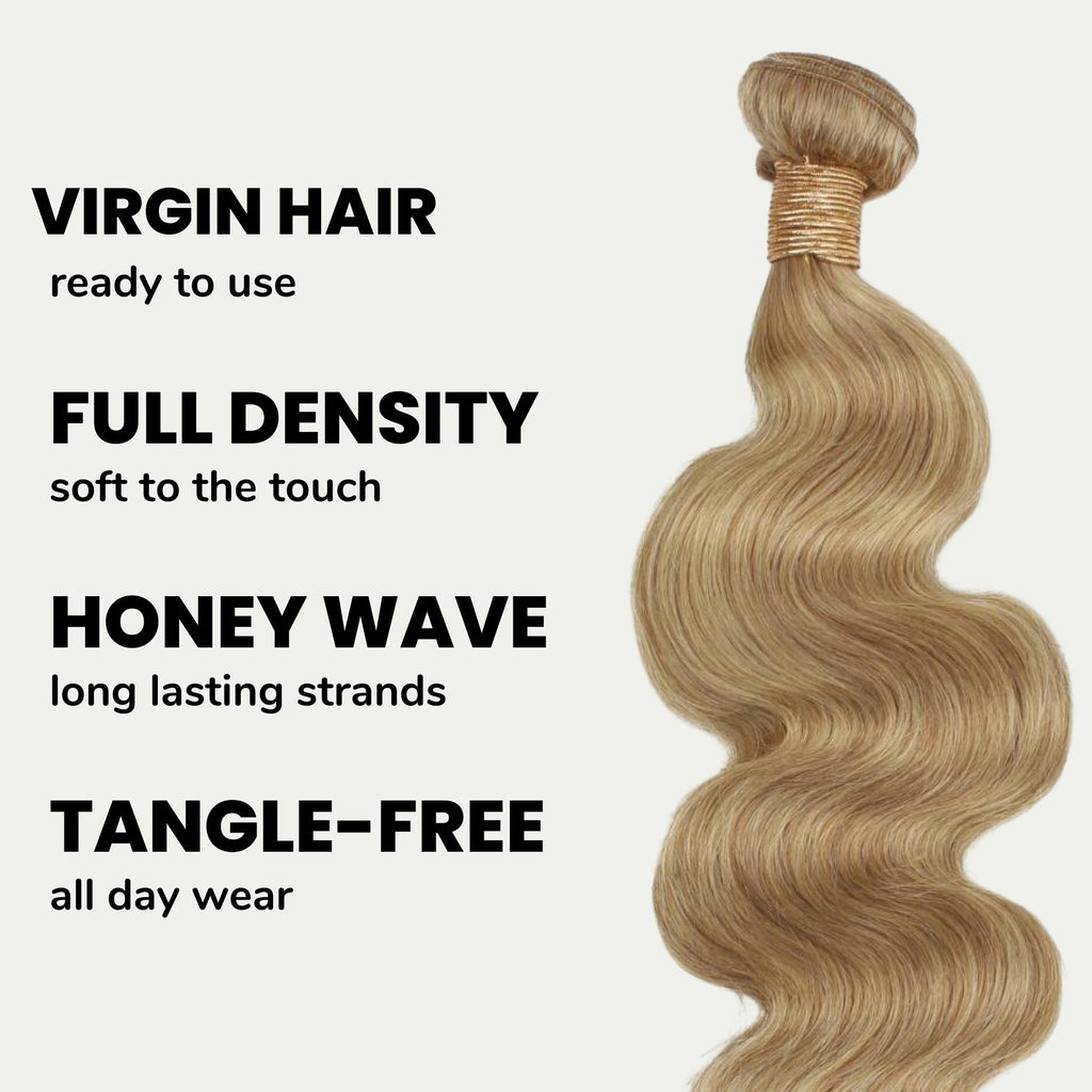 Honey Blonde Body Wave 100% Human Hair Bundles - Private Label