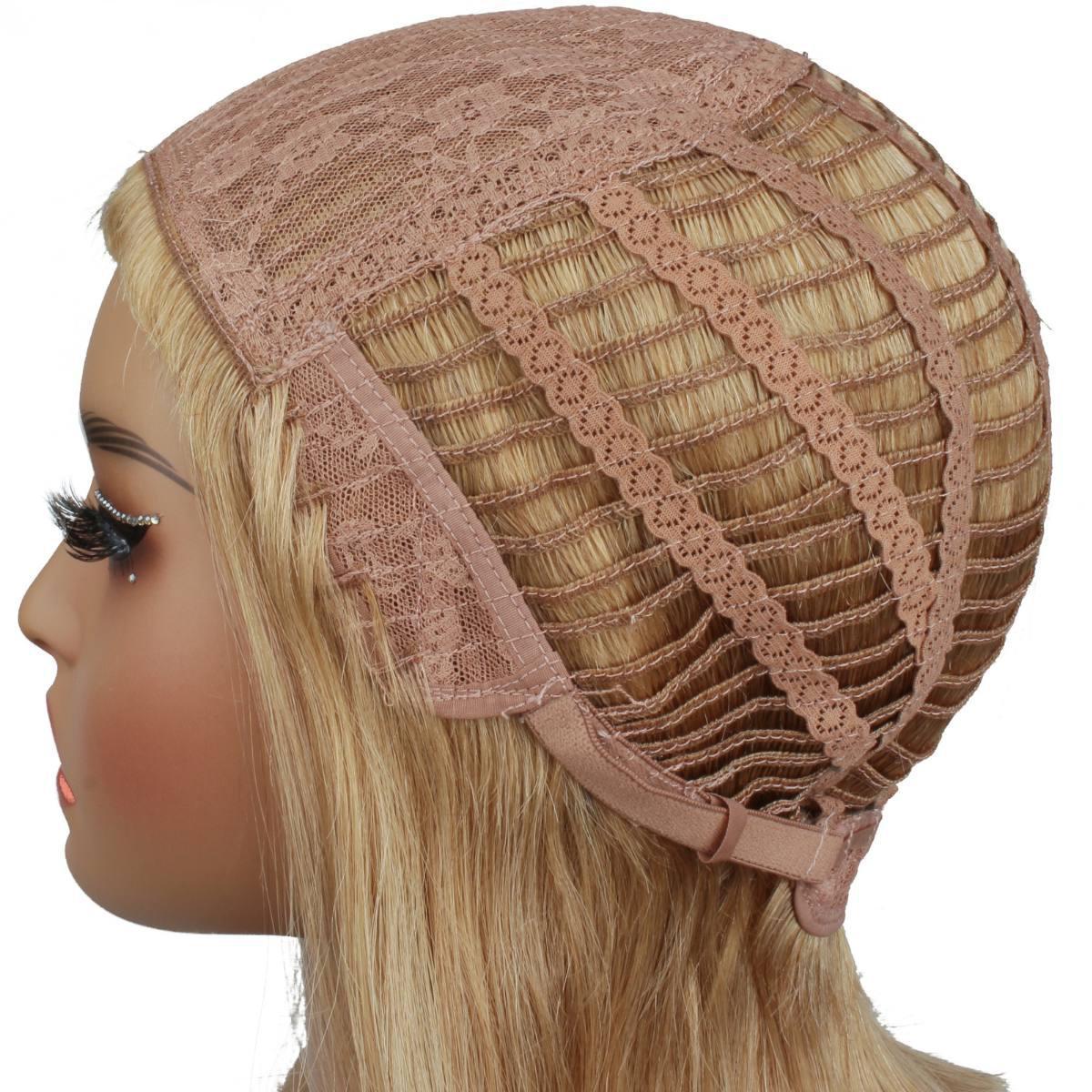 Honey Blonde Straight 100% Human Hair Capless Bang Bob Wig - Private Label