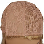 Honey Blonde Straight 100% Human Hair Capless Bang Bob Wig - Private Label