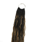 Honey Blonde Ombre Deep Wave Boho Box Braids with Human Hair Crochet Curls - Private Label