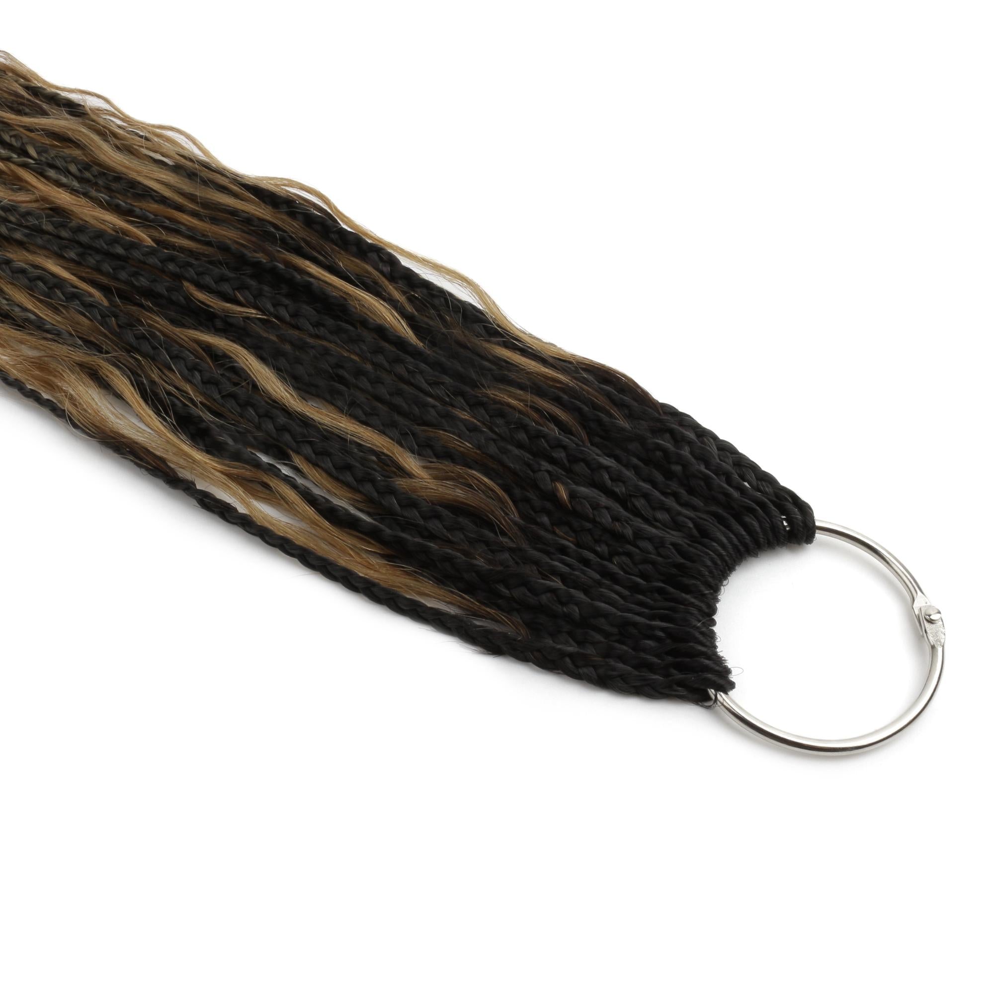 Honey Blonde Ombre Deep Wave Boho Box Braids with Human Hair Crochet Curls - Private Label