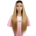 Honey Blonde Ombre Straight 13x4 HD Lace 100% Human Hair Front Wig - Private Label