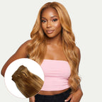 Honey Blonde Seamless Clip - In 100% Human Hair Extensions - Private Label