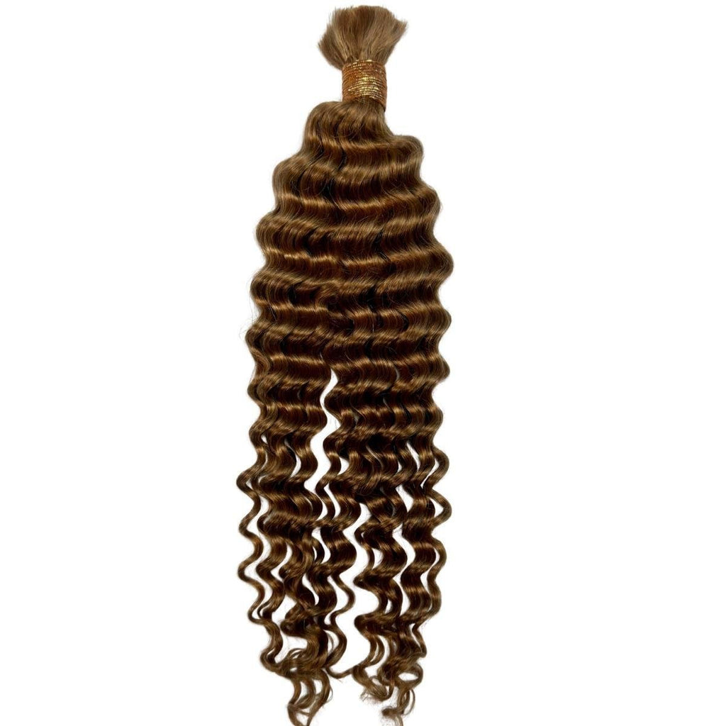 Honey Blonde Deep Wave 27 Bulk 100% Human Braiding Hair - Private Label