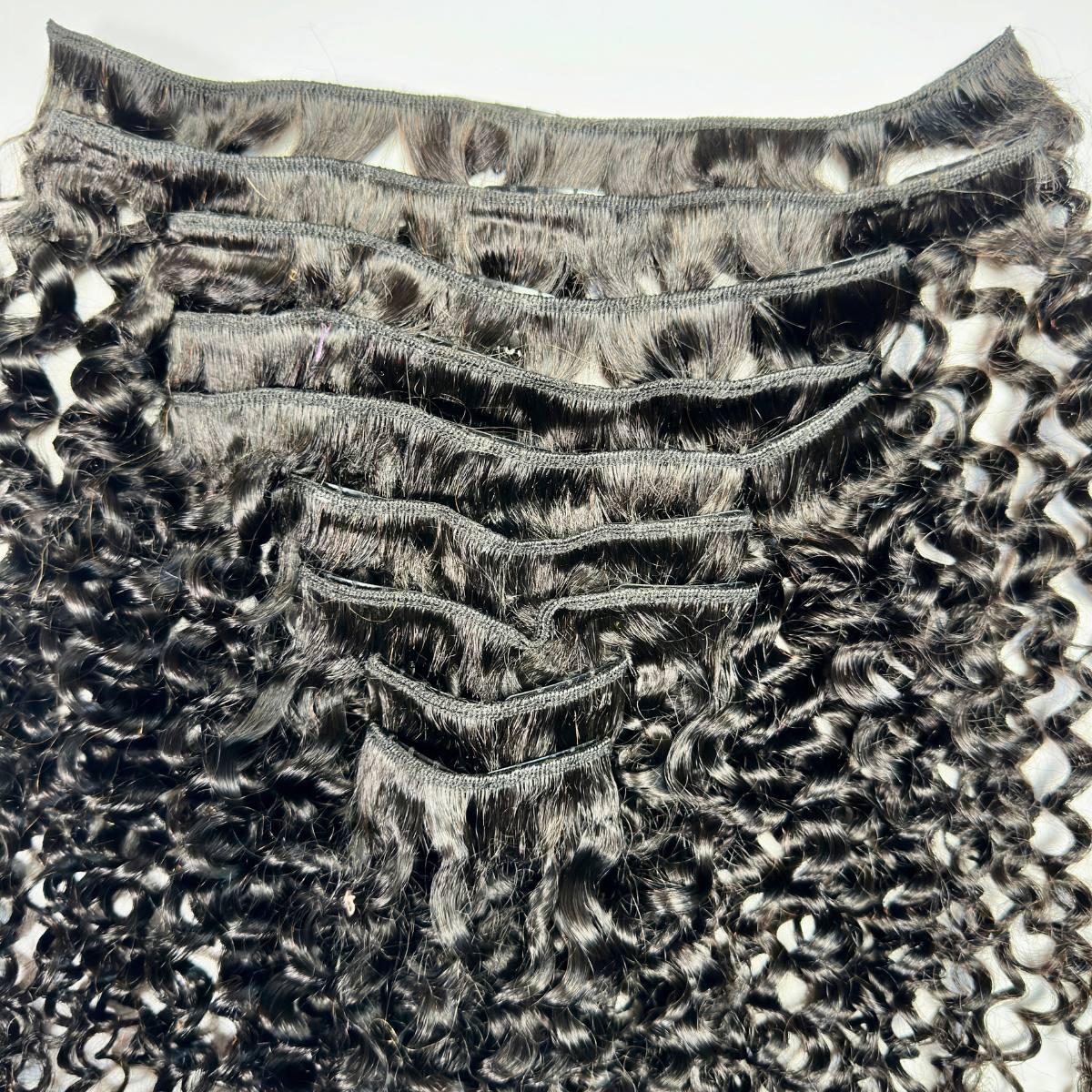 Kinky Curly Clip - In 100% Human Hair Extensions - Private Label