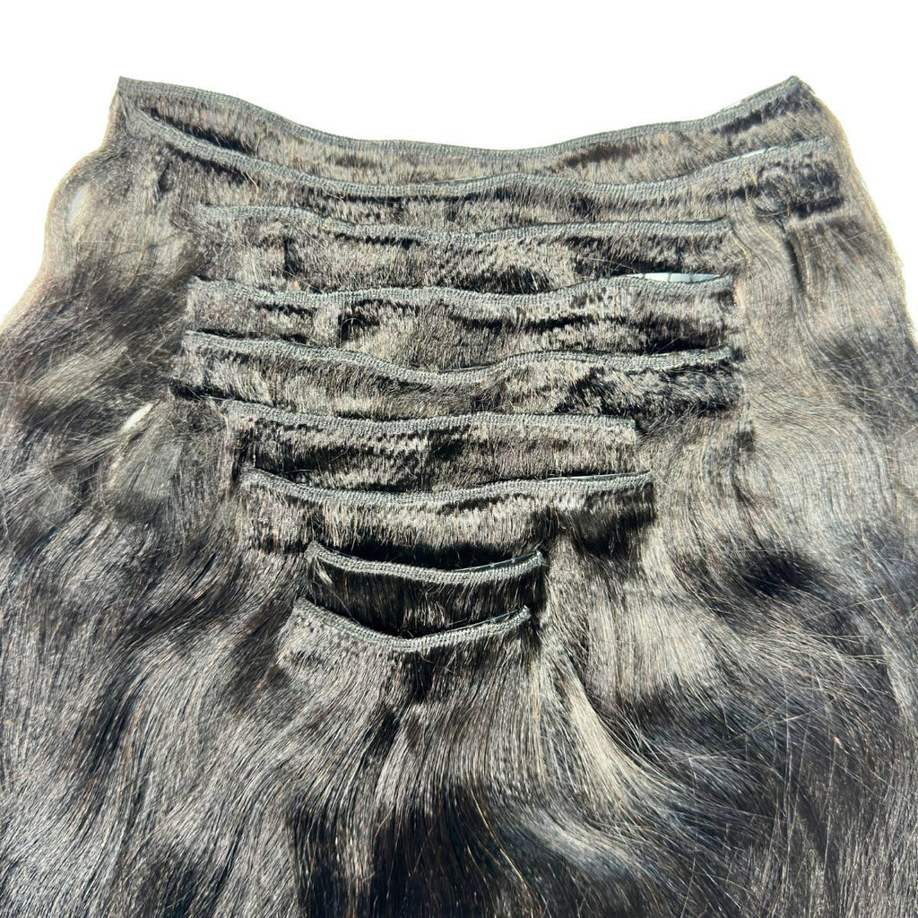 Yaki Straight Clip - In 100% Human Hair Extensions - Private Label