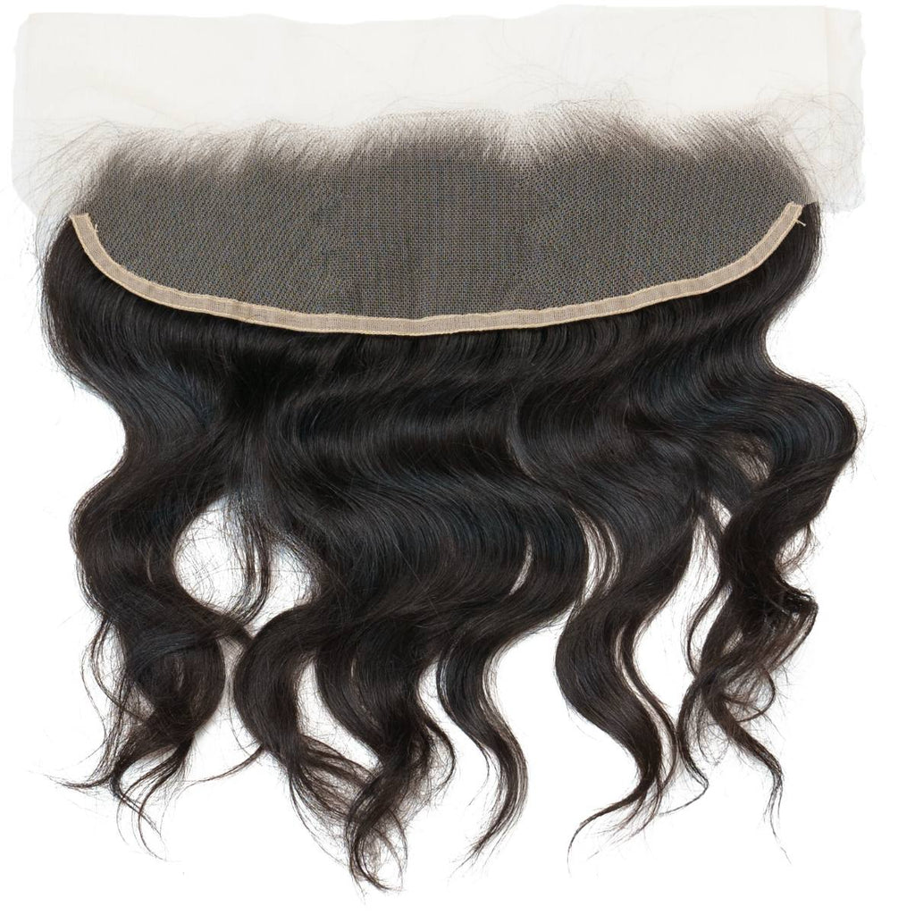 Raw Indian Wavy 13x4 Transparent Lace 100% Human Hair Frontal SALE - Private Label