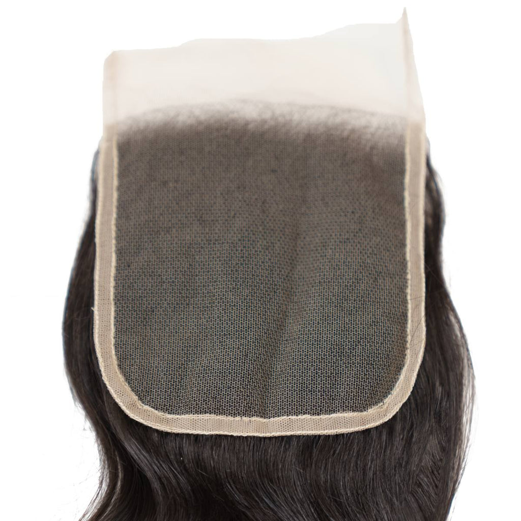Raw Indian Wavy 5x5 Transparent Lace 100% Human Hair Closure SALE - Private Label