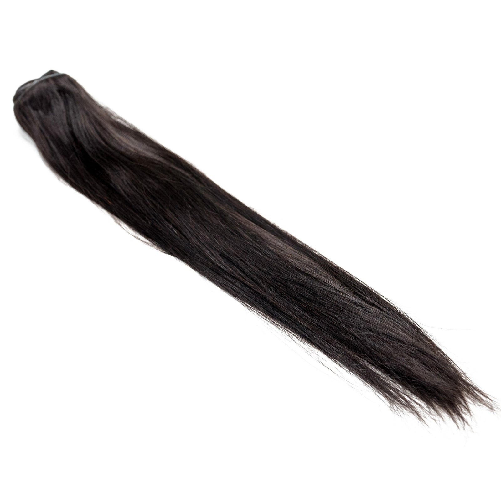 Invisible Straight 100% Human Hair Natural Black Clip - Ins - Private Label