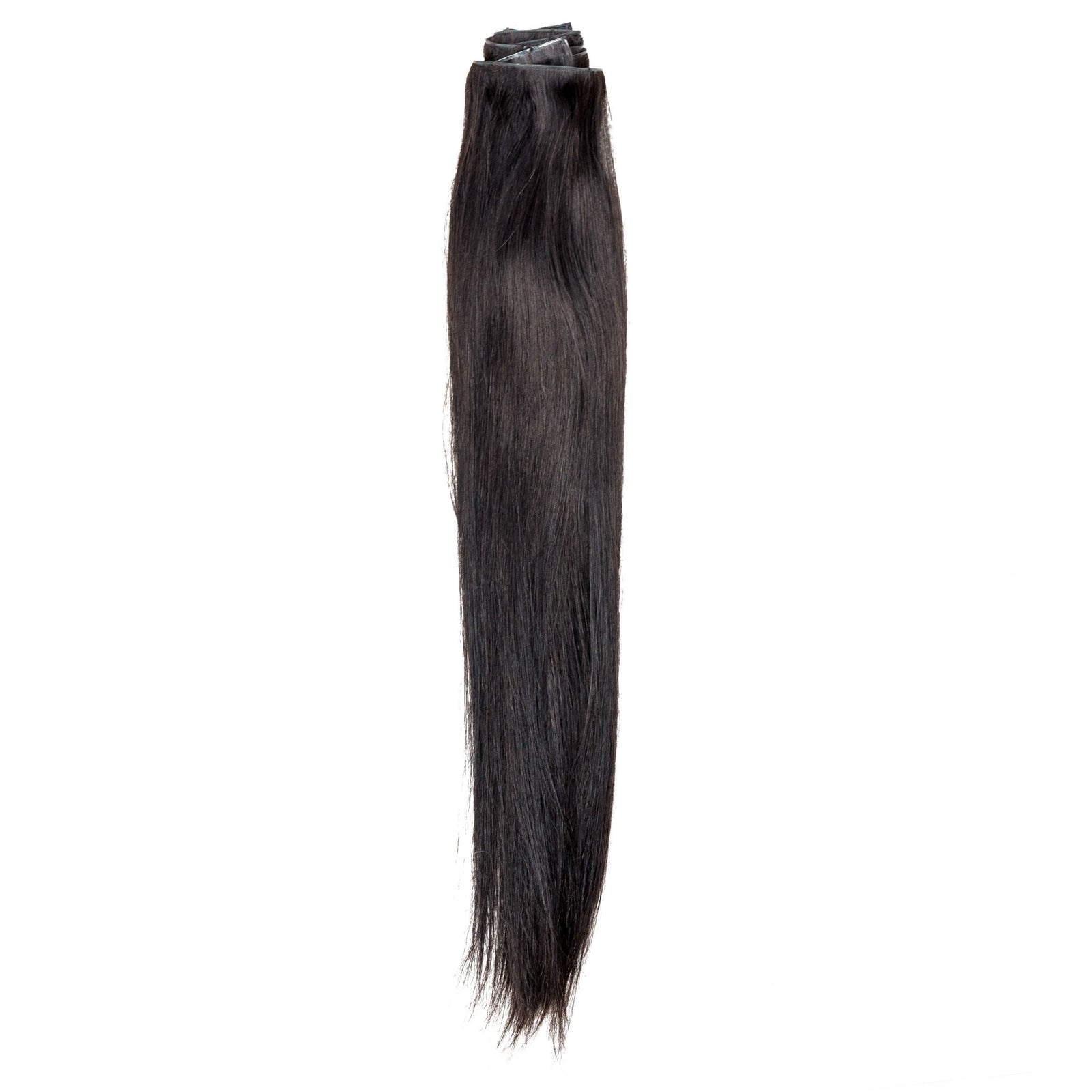 Invisible Straight 100% Human Hair Natural Black Clip - Ins - Private Label