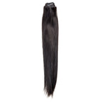Invisible Straight 100% Human Hair Natural Black Clip - Ins - Private Label